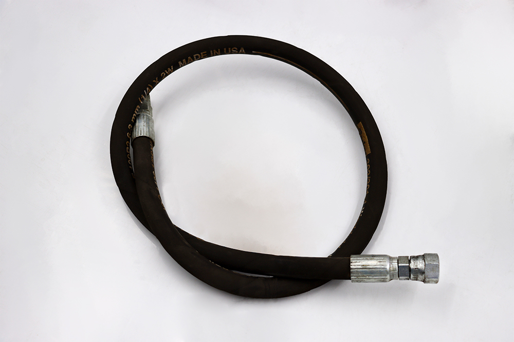 206357 0 375 Grapple ED T Branch to Cylinder Hose Short Fits 72 in 78 in 84 in 0 375 in Cylinder Ports WEBREADY 1